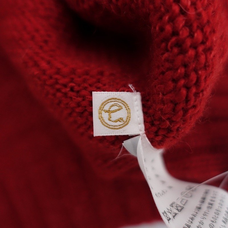 中川政七商店 *麻わたウールのセーター*ニットプルオーバー赤レッド