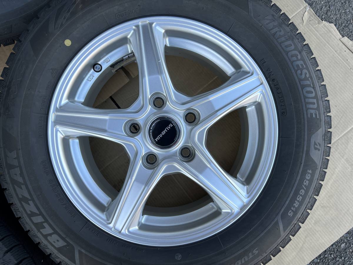 バリ山♪BS BALMINUM 15インチ 6J +53 114.3 5穴/BS ブリザックVRX3 195/65R15 2021年製 4本セット #110-1 BRIDGESTONE BALMINUM BS のパーツレビュー ノア ハイブリッド