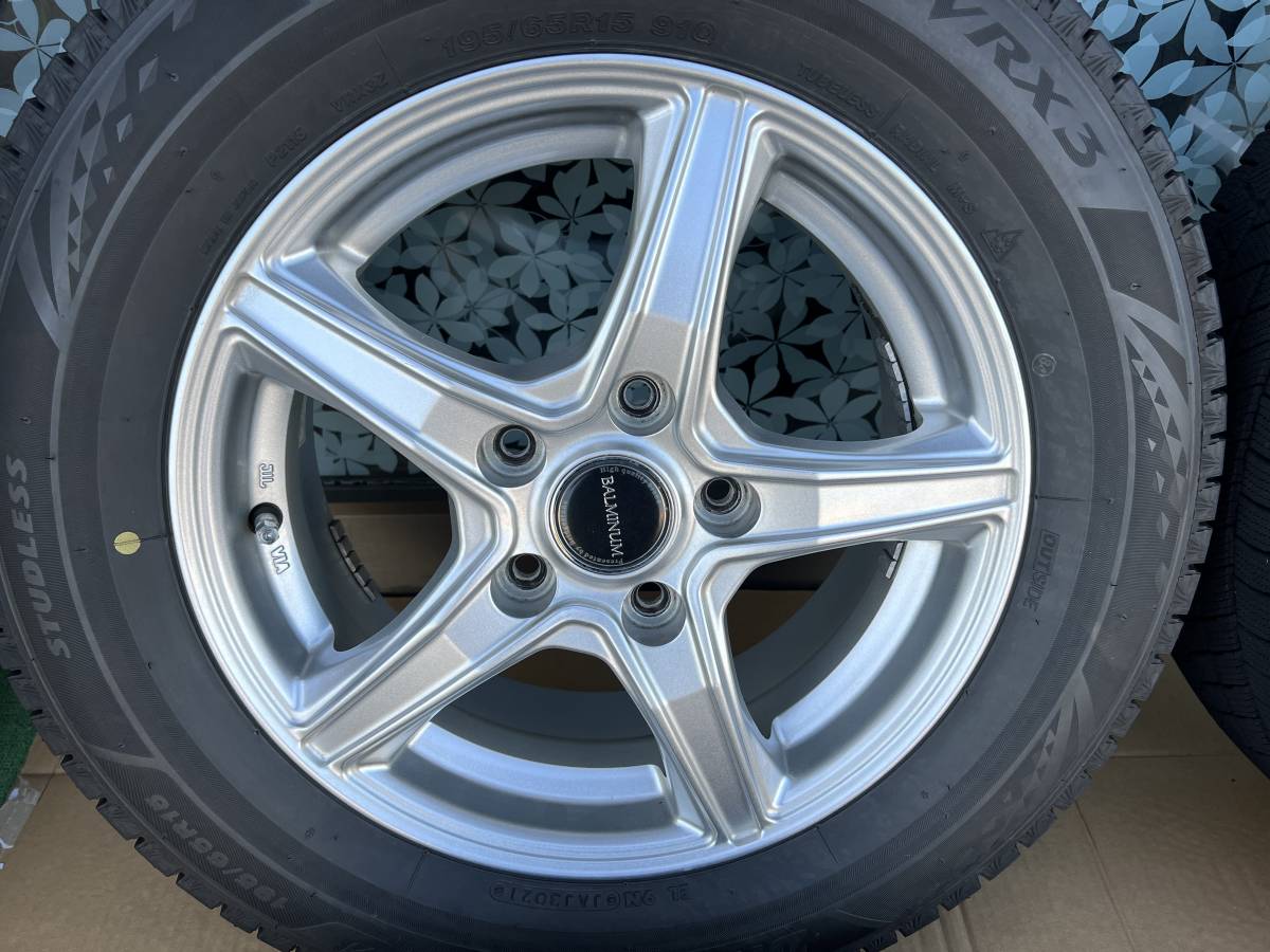 バリ山♪BS BALMINUM 15インチ 6J +53 114.3 5穴/BS ブリザックVRX3 195/65R15 2021年製 4本セット #110-1 BRIDGESTONE BALMINUM BS のパーツレビュー ノア ハイブリッド