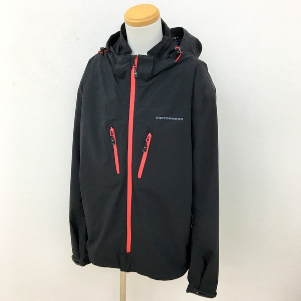 MOTORHEAD パーカージャケット MH55-272-FJ2015 美品 大きいサイズ ライディング 3XL ブラック モーターヘッド バイクウェア N17380●