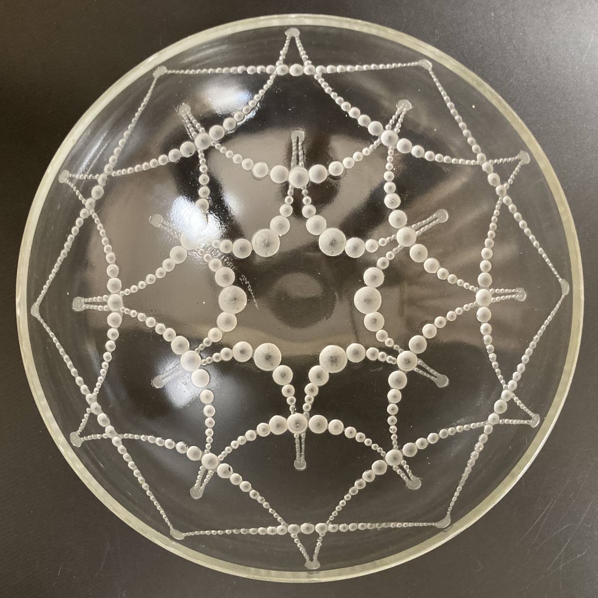 本人作】R.LALIQUE ルネ・ラリック 真珠文硝子鉢 Perles パール ボウル