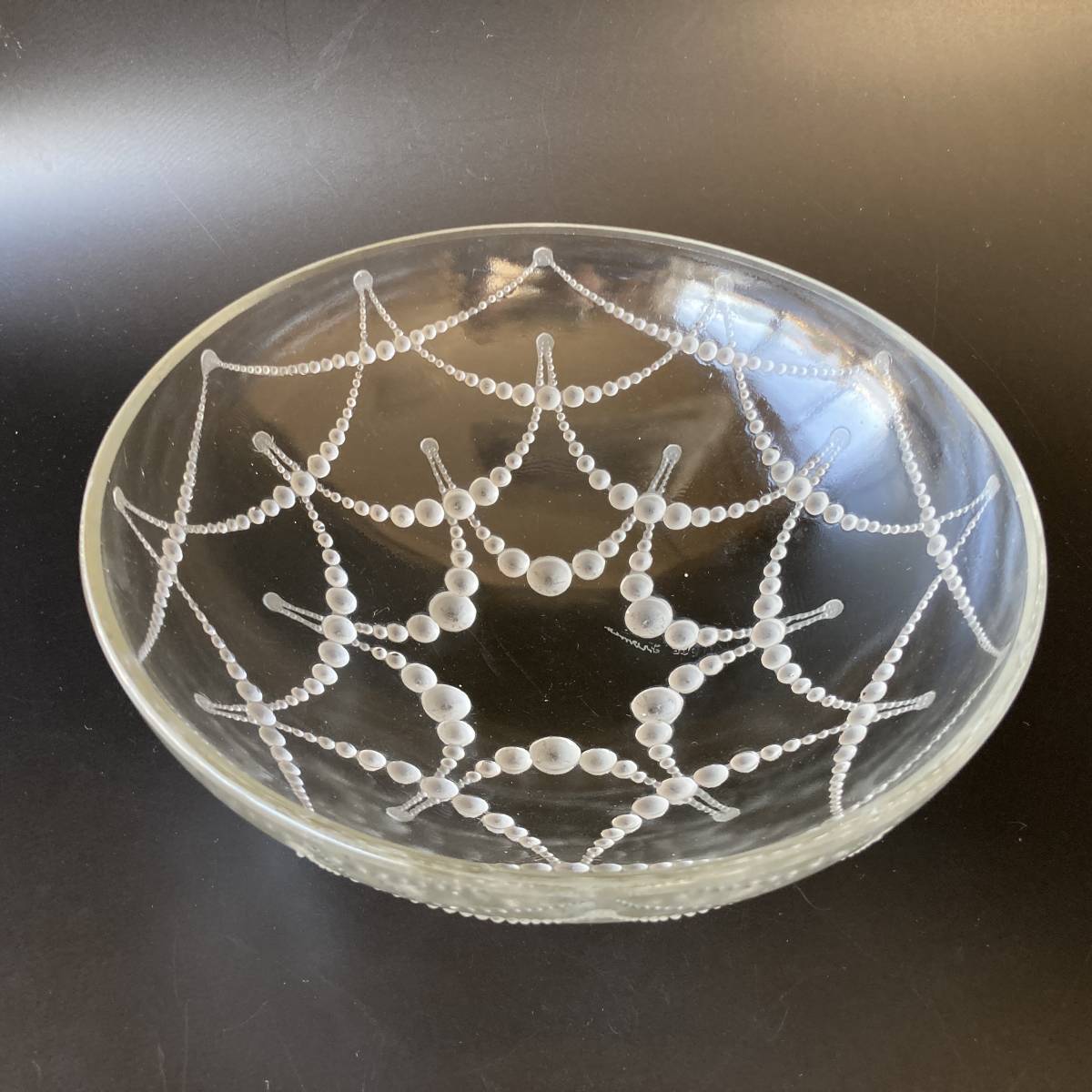 ルネ・ラリック 真珠文硝子鉢 Perles パール ボウル 1925年 本人作】R