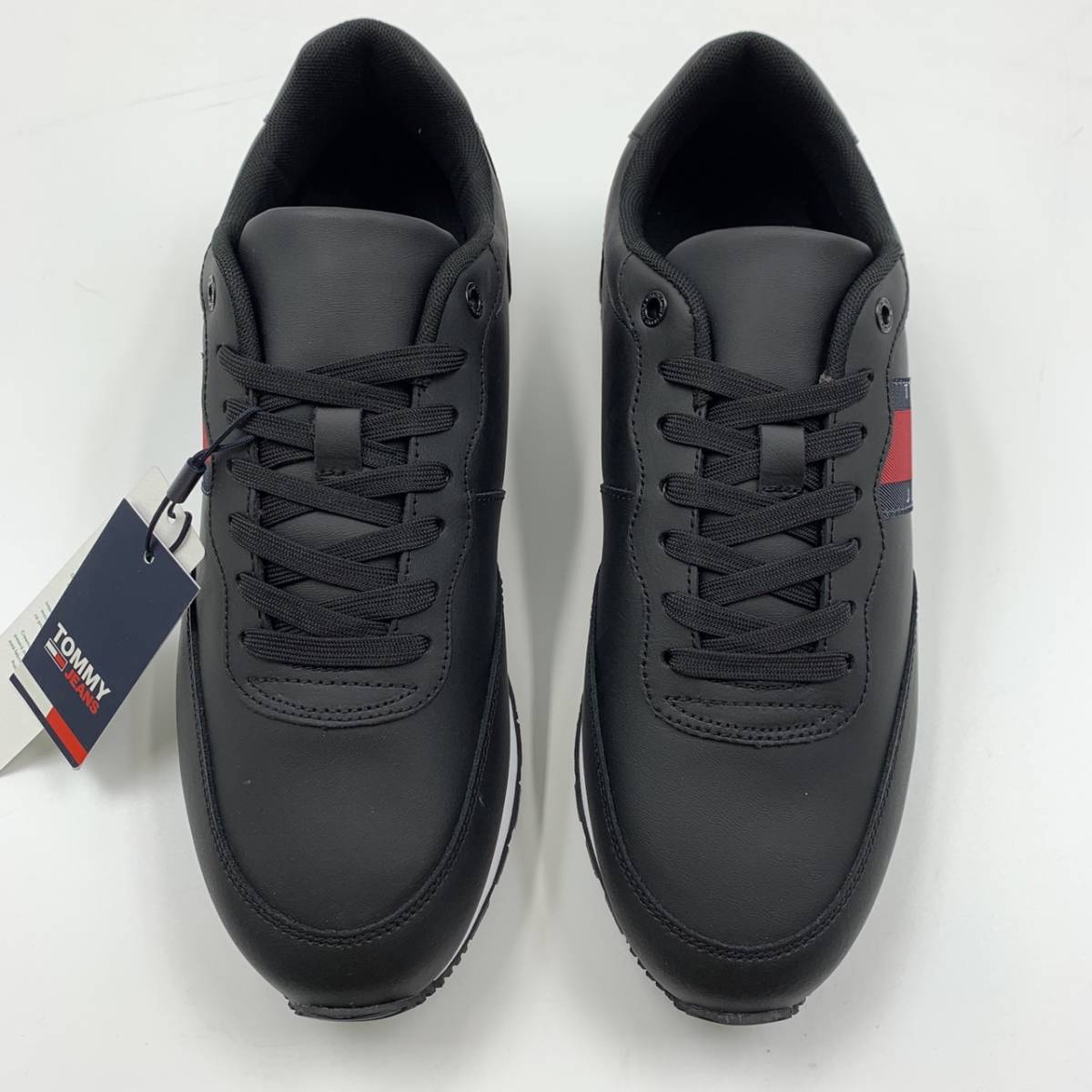 【サイズ選択】TOMMY JEANS ■レザーランニングスニーカー■ブラック■トミージーンズ■00898/黒■RUNNER■トミーヒルフィガー