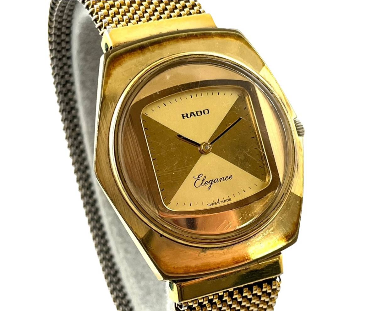 稼働 RADO ラドー Elegance エレガンス 手巻き時計 ヴィンテージ Yahoo!オークション ☆1円出品☆RADO Elegance ラドー エレガンス