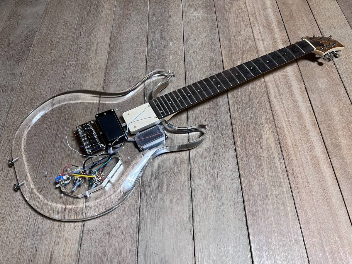 Edwards アクリルギター 透明 ジャンク 1スタート/最落無し/ジャンク出品】☆LA LUMINARISTE LED ☆アクリル