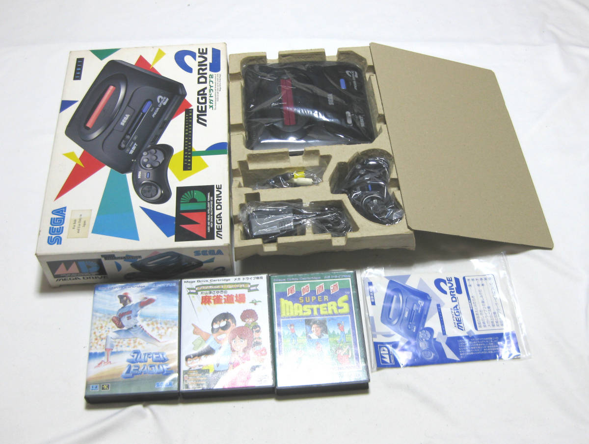 メガドライブ2 本体 SEGA 作動保証⁄除菌済 中古⁄ 箱説付 作動一式 2026 