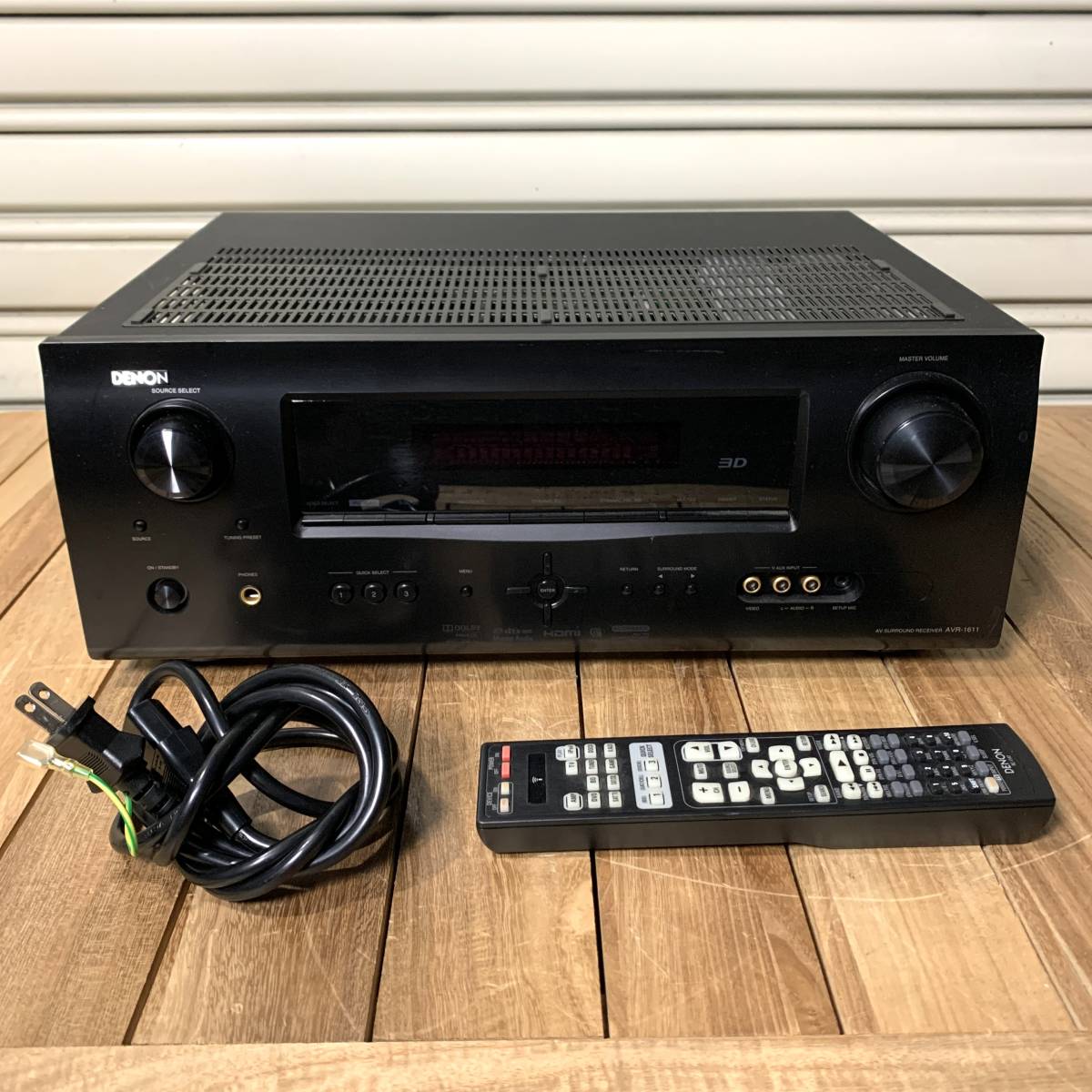 ▽【通電OK】DENON AVR-1611 AVサラウンドレシーバー リモコン付 AV