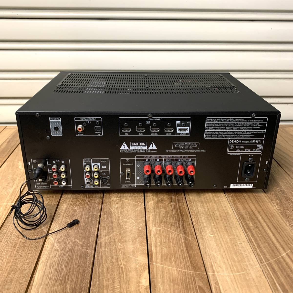 ▽【通電OK】DENON AVR-1611 AVサラウンドレシーバー リモコン付 AV