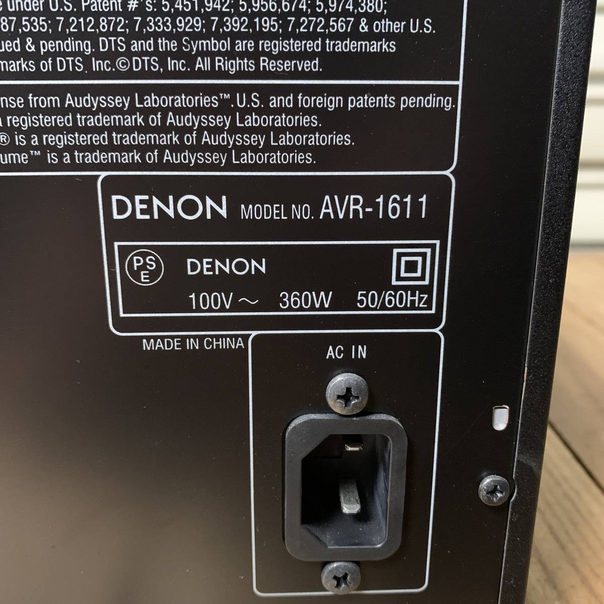 ▽【通電OK】DENON AVR-1611 AVサラウンドレシーバー リモコン付 AV