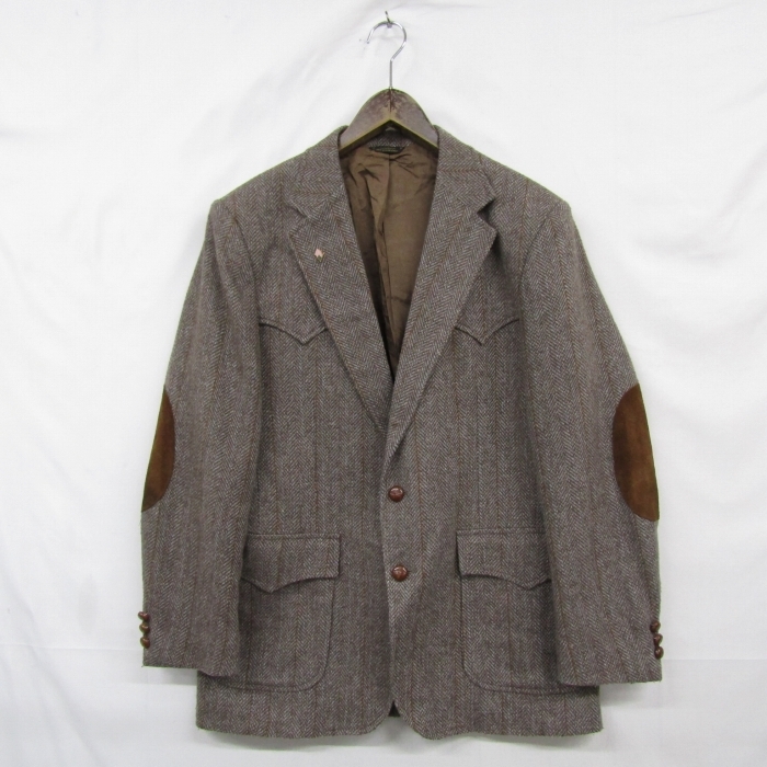  70s 80s Levi's サイズ 40R ツイード ウエスタン テーラード ジャケット ブレザー スウェード パッチ ピンズ付 古着 ビンテージ 2N1620(その他)｜売買されたオークション情報、yahooの商品情報を 男性用