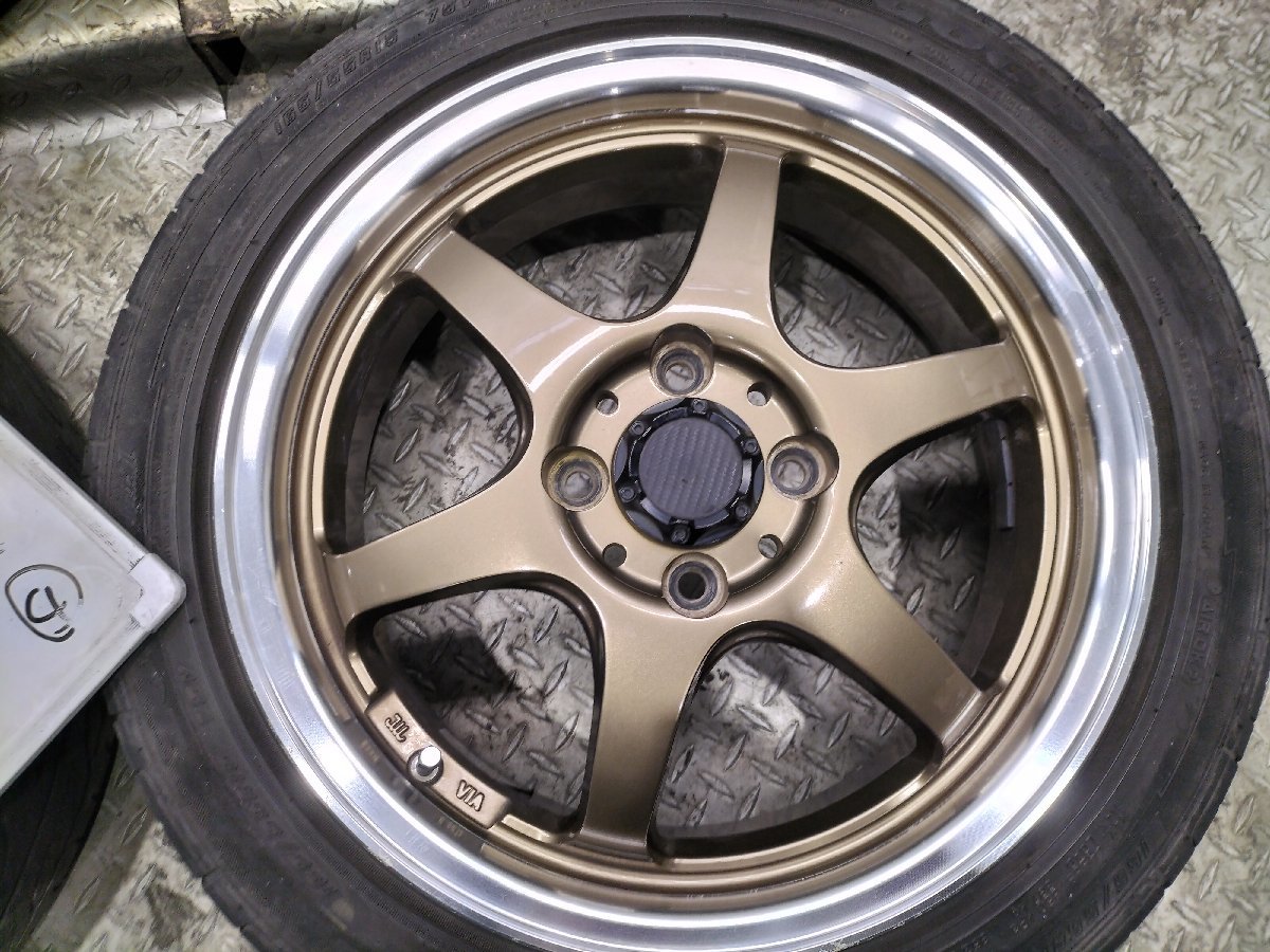 ☆軽サイズ!! 社外 BADX S-HOLD STOLZ 15インチ ブロンズ×ポリッシュ