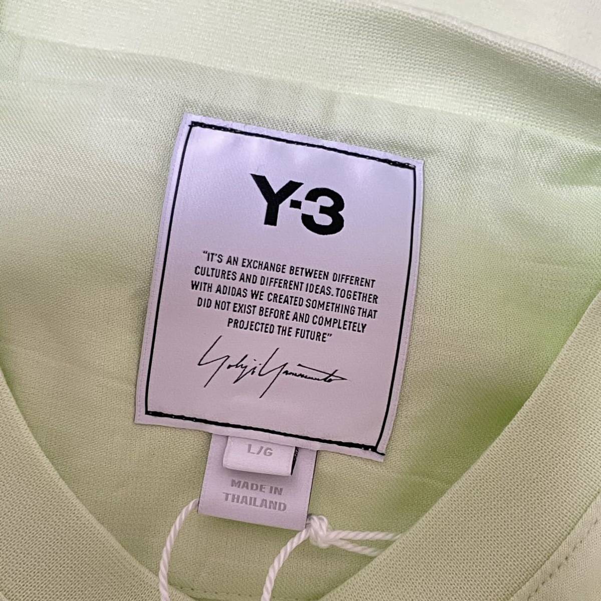 未使用 Y-3 ワイスリー 半袖Tシャツ グリーン サイズL