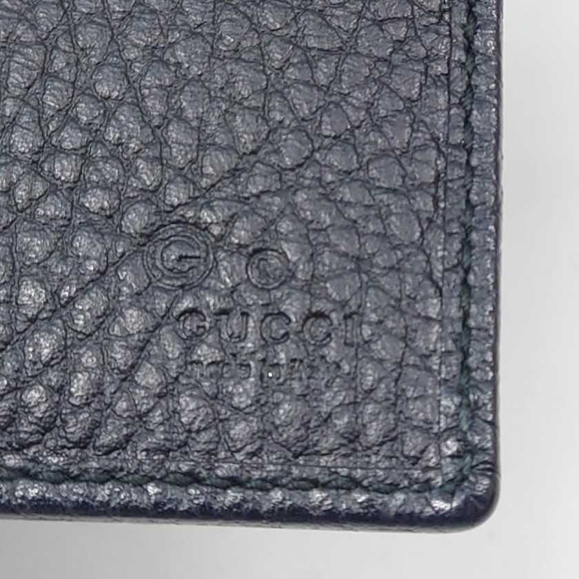 GUCCI グッチ メンズ Canvas 黒二つ折り財布 美品GUCCI 【美品】 グッチ GUCCI 二つ折り 財布 GG 143383 レザー ナイロン 黒 ブラック メンズ レディース コンパクト ウォレット hgs105