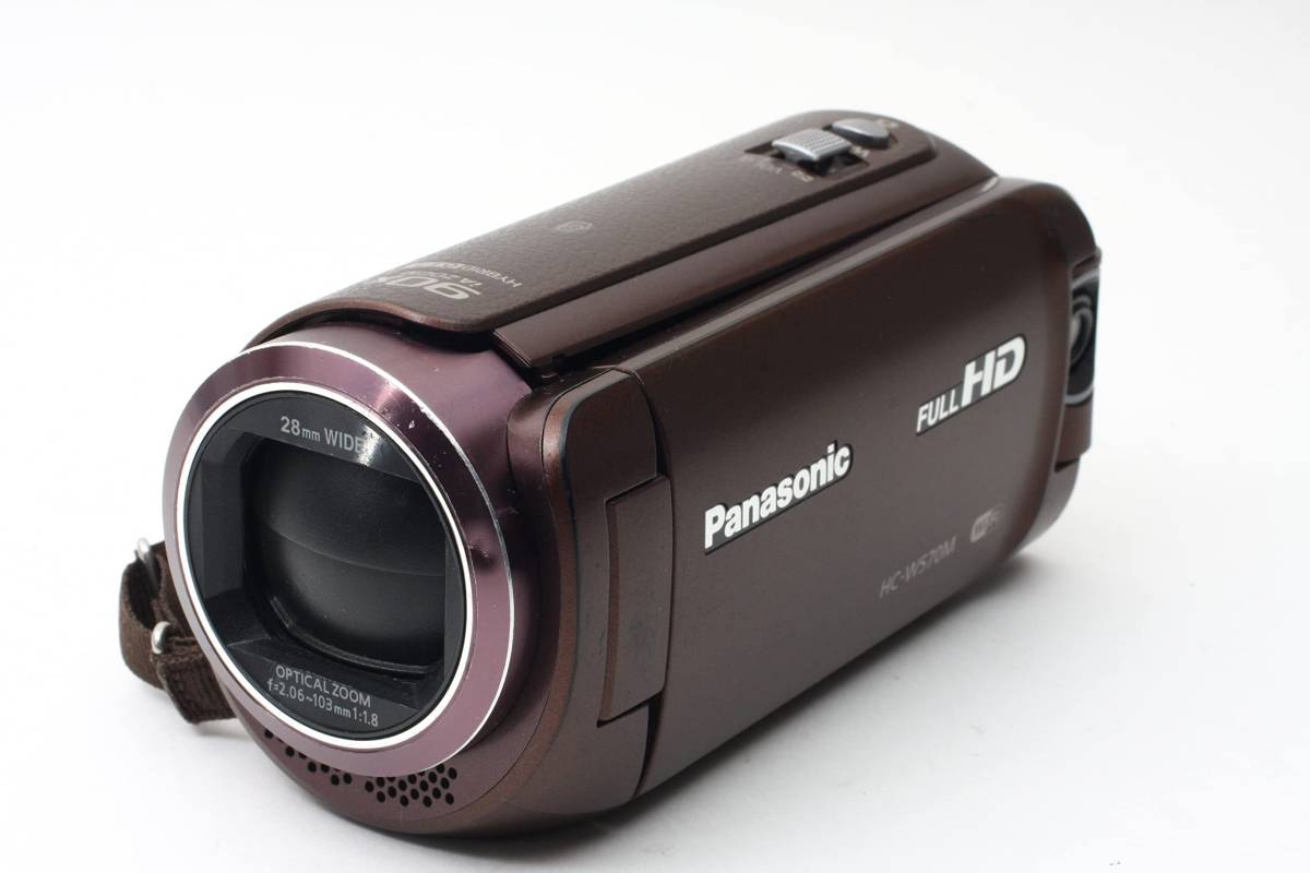 パナソニック HDビデオカメラ W570M ワイプ撮り 90倍ズーム ブラウン