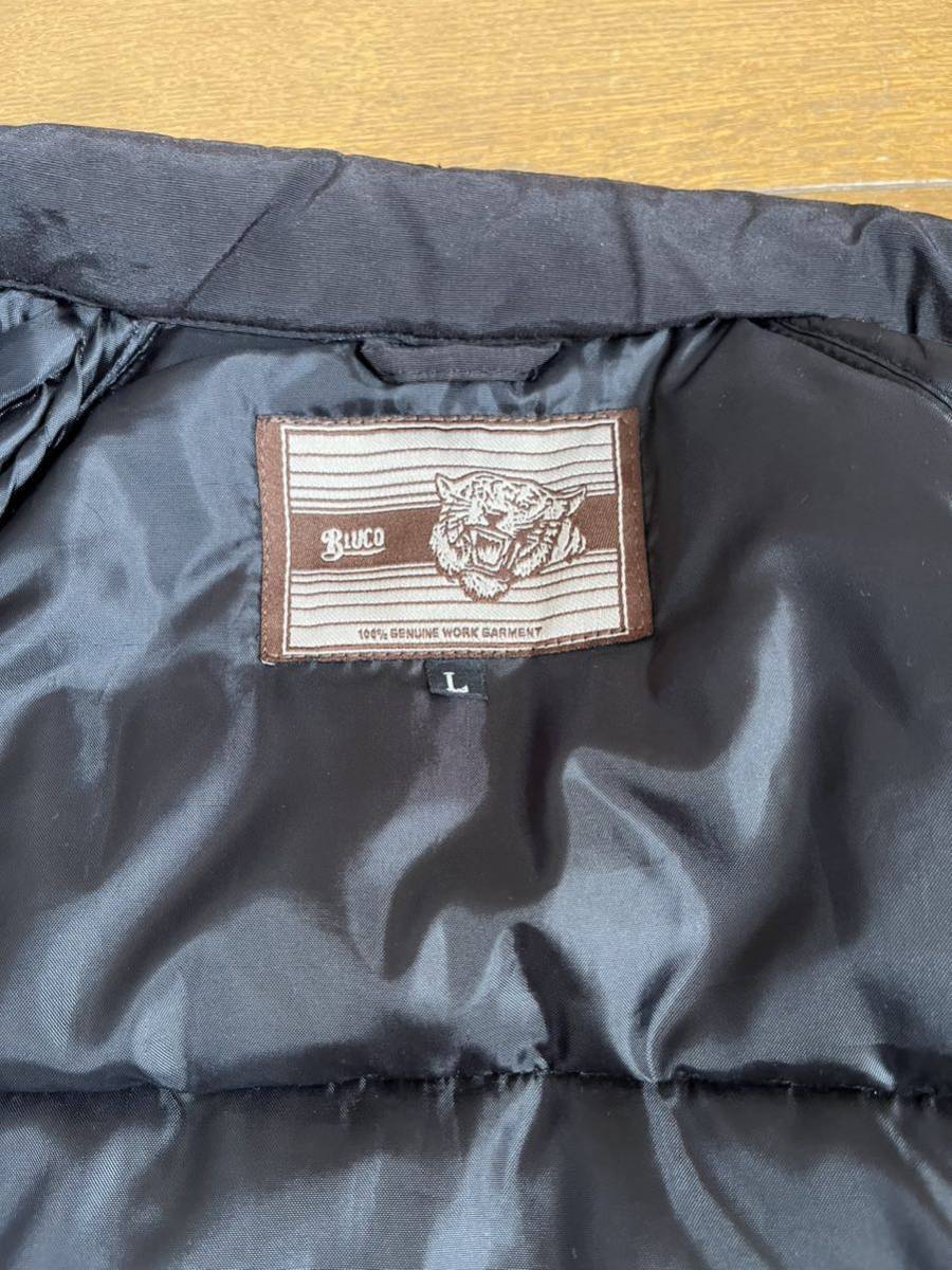 美品size L】BLUCO 旧 OL-047 レーシング ジャケット 黒 中綿入り 