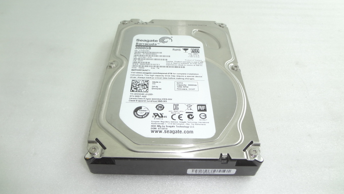  複数入荷 Seagate Barracuda ST3000DM001 3.5型HDD 3TB SATA 7200Rpm HDH384(2TB～)｜売買されたオークション情報、yahooの商品情報をアーカイブ公開 - オークファン 3.5 SerialATA