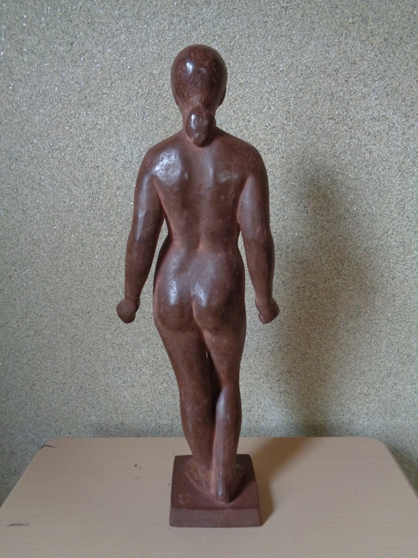 三枝惣太郎 裸婦像「遙」日展彫刻家 女性 裸婦 ブロンズ像 共箱付