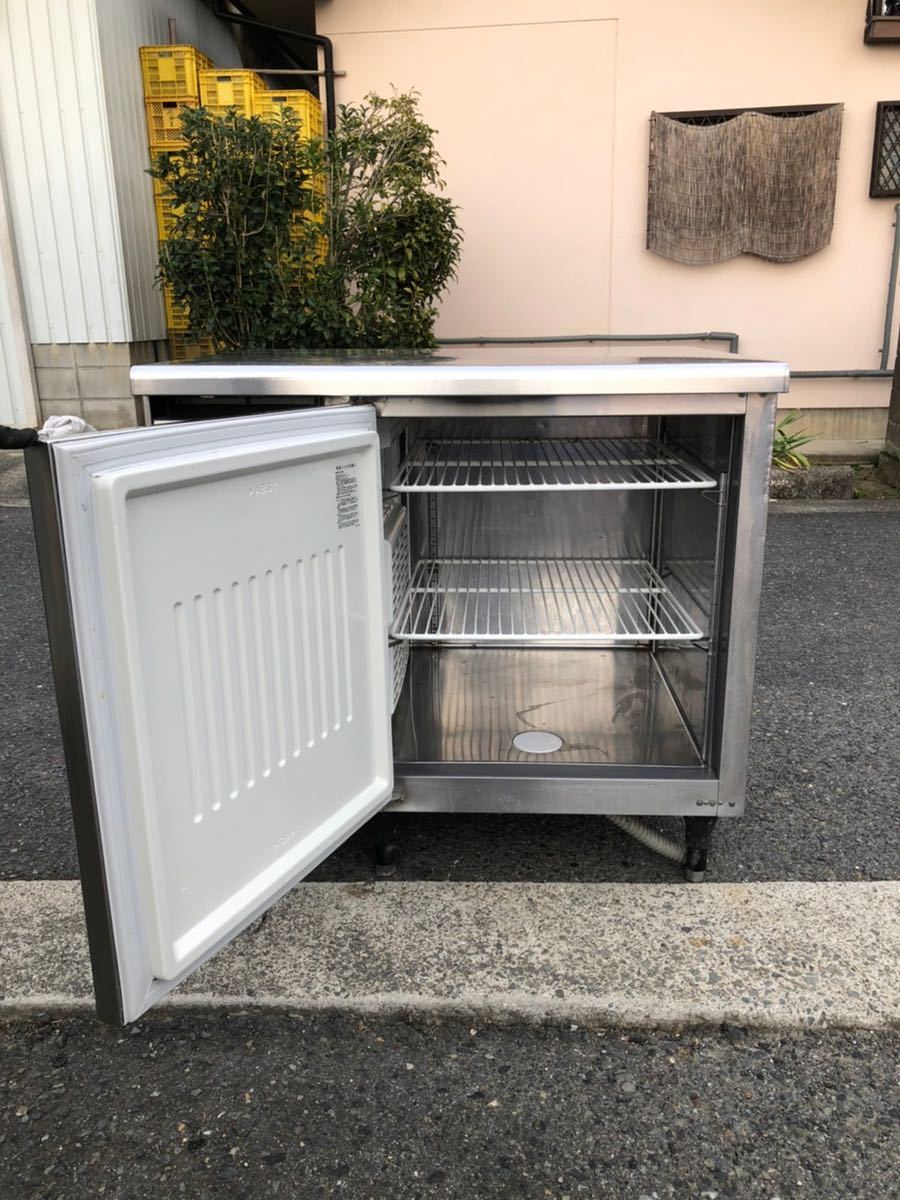 フクシマ 1ドア テーブル形 冷蔵庫 コールドテーブル YRW-090RM2