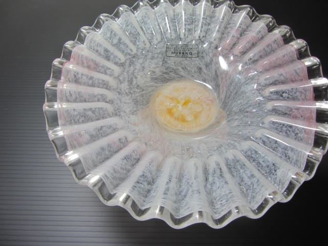 ガラス　コンポート　イタリア　MURANO ムラーノガラス コンポート オブジェ ヴェネチアンガラス イタリア