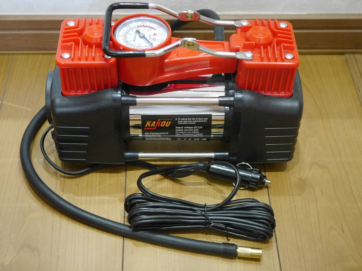 コンプレッサー DIY用 E-Value 電動エアーコンプレッサー 電動空気入れ アウトドア 持ち運び 小型