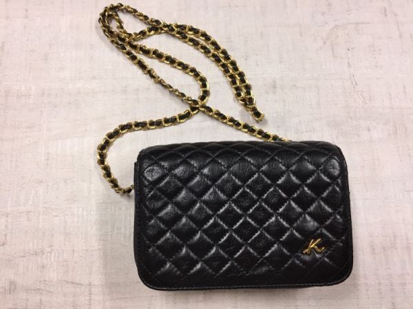 キタムラ Kitamura MOTOMACHI 横浜 元町 ハマカジ ハマトラ キルティング レザー ショルダー チェーンバッグ カバン レディース 黒