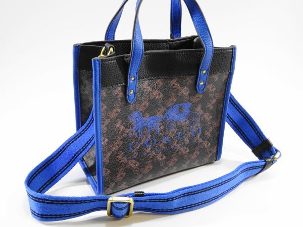 最安値，豊富な 139 m COACH コーチ トート バッグ ブルー ブラウン ショルダー付き レディース メンズ から贈物に 参考定価3.5万円(トートバッグ)｜売買されたオークション情報、yahooの商品情報をアーカイブ公 かばん、バッグ