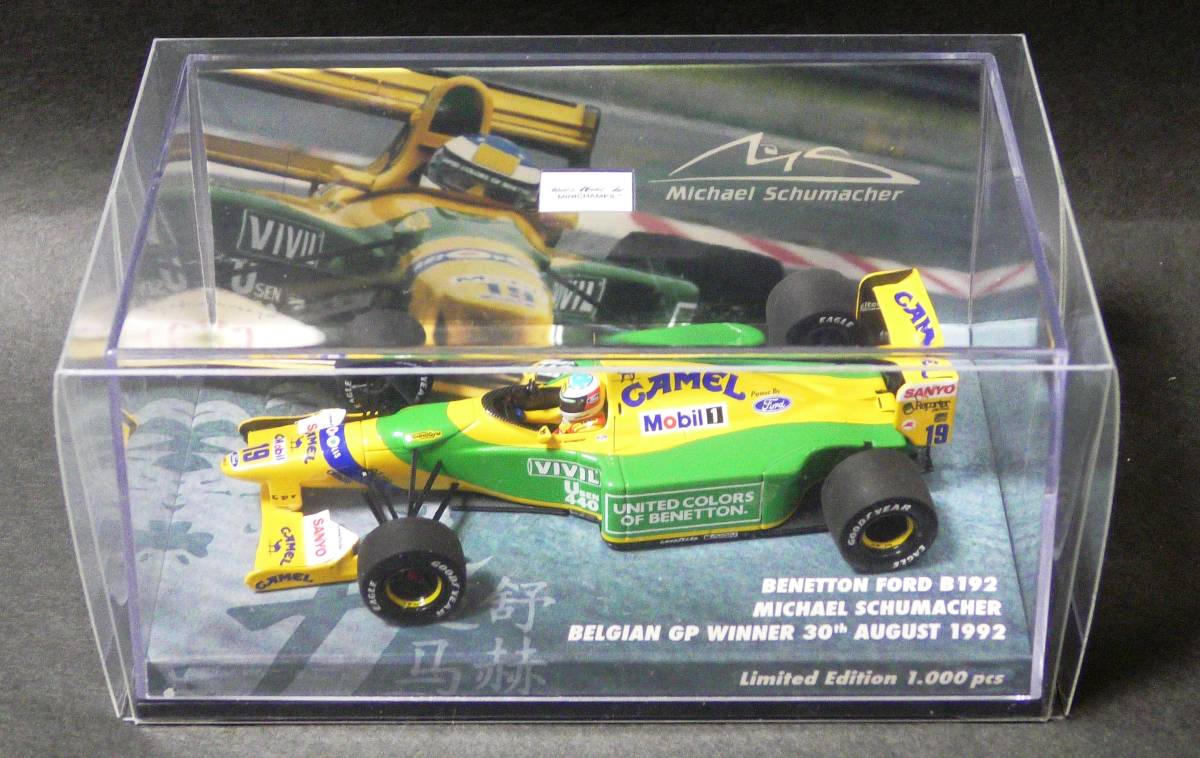 未展示 1/43 1992 Benetton Ford B192 M.Schumacher #19 ベネトン