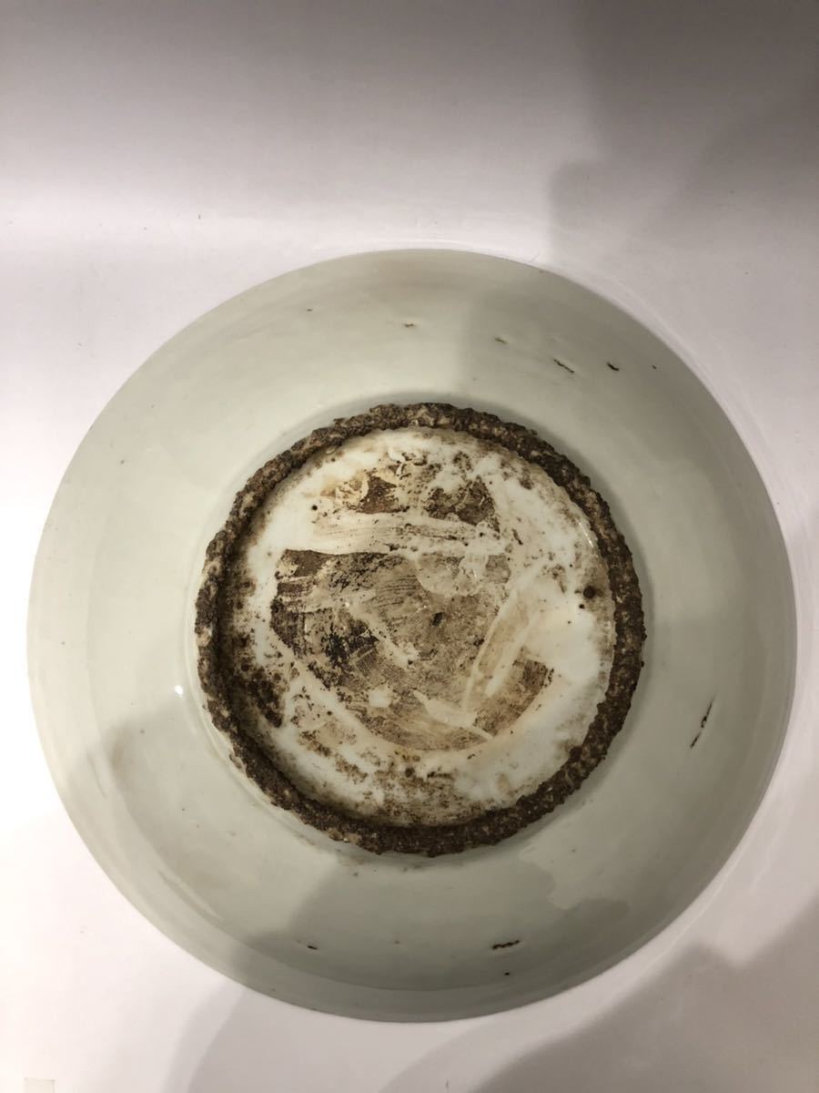 明時代17世紀 州窯 呉須赤絵大皿 五彩磁器 五彩印判手楼閣山水文大皿