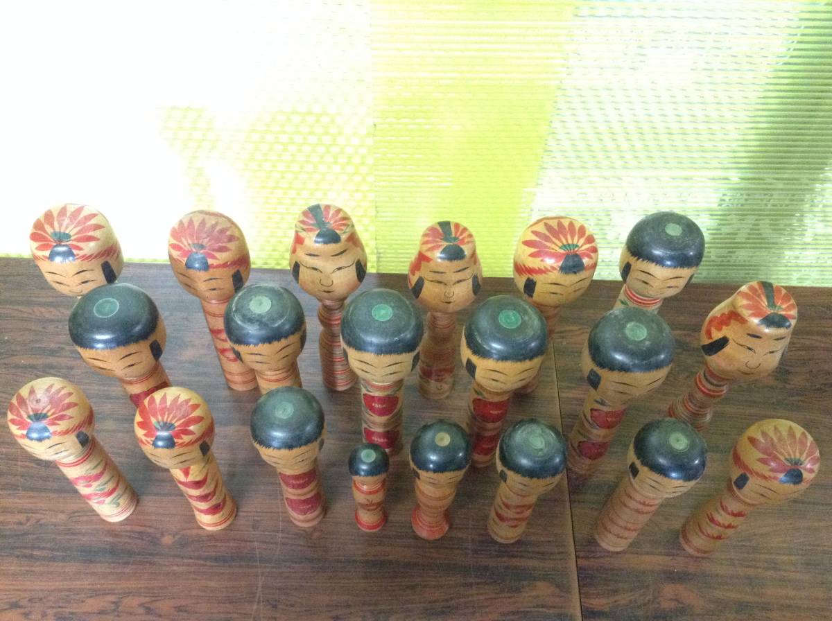 Japanese Kokeshi Dolls Gods Lucky Art Kokeshi Doll Lots of 20