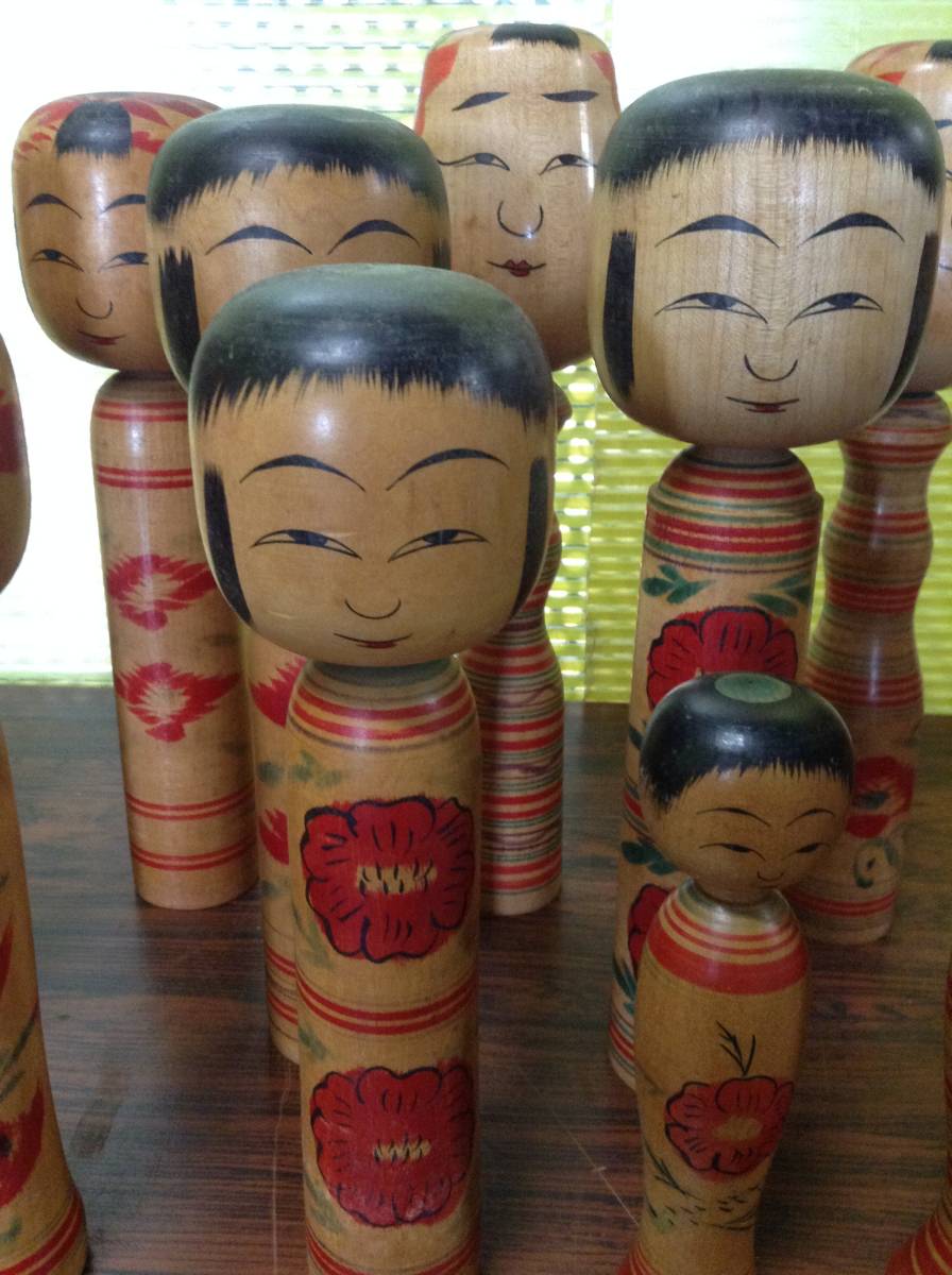 Japanese Kokeshi Dolls Gods Lucky Art Kokeshi Doll Lots of 20