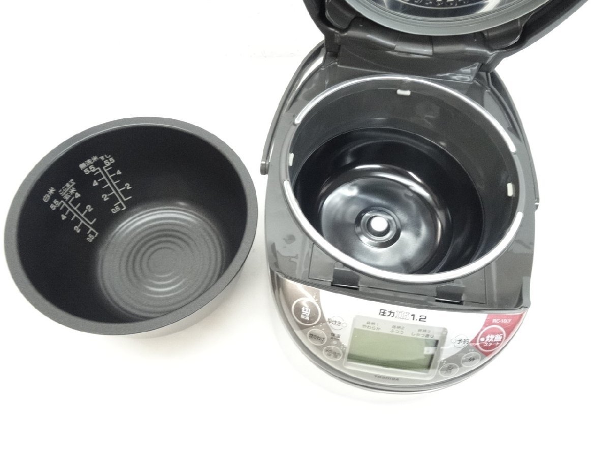 Y-6867】TOSHIBA 東芝 圧力IH保温釜 炊飯器 RC-10LY 調理器具 通電確認