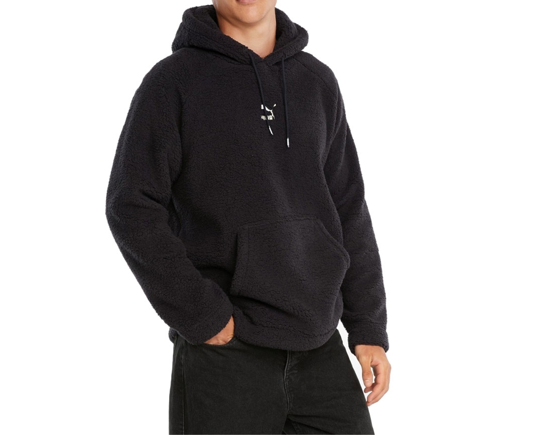 ○★新品 未使用 PUMA プーマ メンズ L パーカー ボア フーディー プルオーバー Classics Sherpa Hoodie