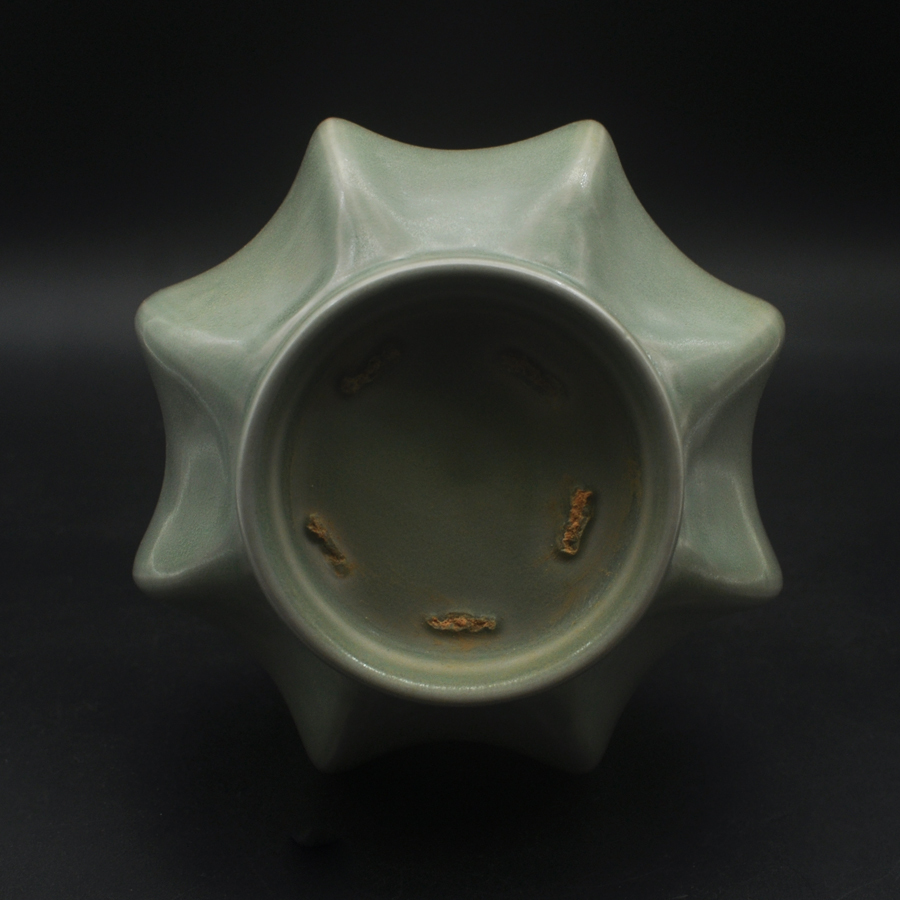 【名品❗】中国古陶磁器　宋時代　古越州窯　ツガイ鳥摘み　亀甲文　四耳　蓋物　香炉 陶芸)の中古品 宋(中国、朝鮮半島 - 2026年最新Yahoo!オークション 宋