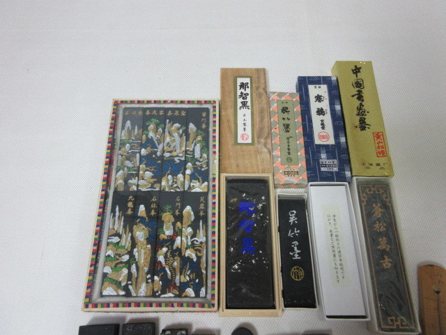 書道具】墨/古墨 色々まとめて 紫煙/油煙/呉竹/墨林堂/文林堂/和墨 