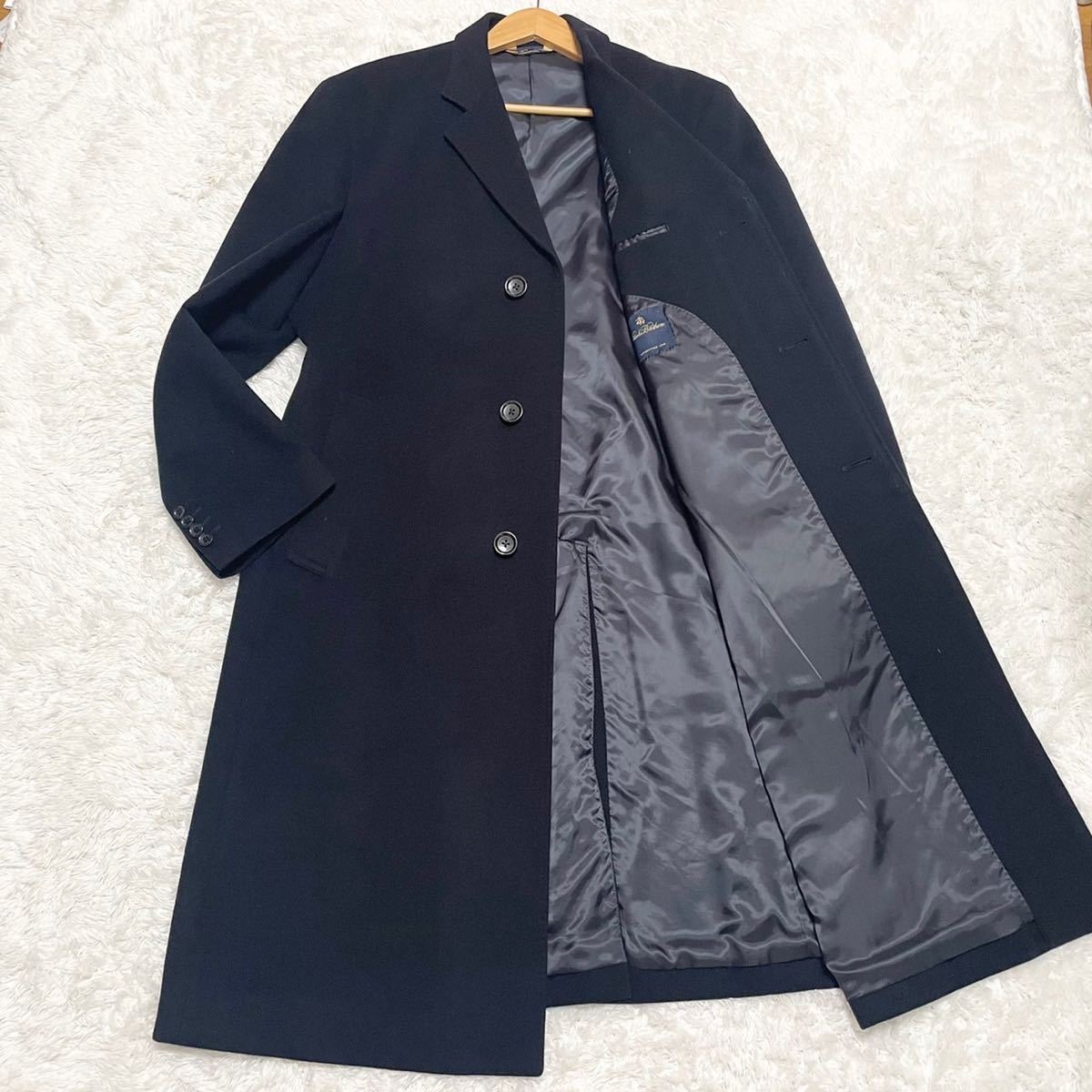 超激得，セール 極 ブルックスブラザーズ Brooks Brothers チェスターコート ウール100% XL位 ロング 保温性 厚手 ネイビー 紺色 高級(XLサイズ以上)｜売買されたオークション情報、yahooの商品情報をアーカイブ公 XLサイズ以上