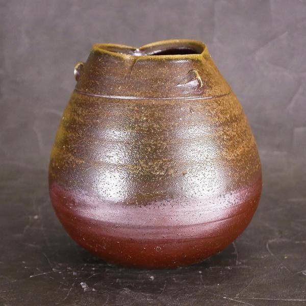 共箱 真作WISH藤原雄「備前 壷」備前焼 高さ26.5cm 4.6kg