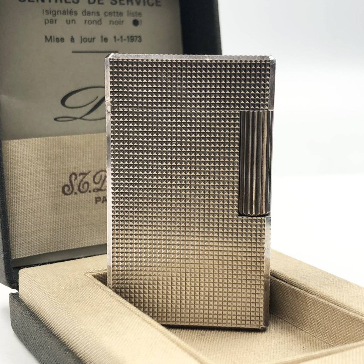 S.T. Dupont デュポン G*2様 ガスライター 格子柄 ゴールドカラー - 超美品