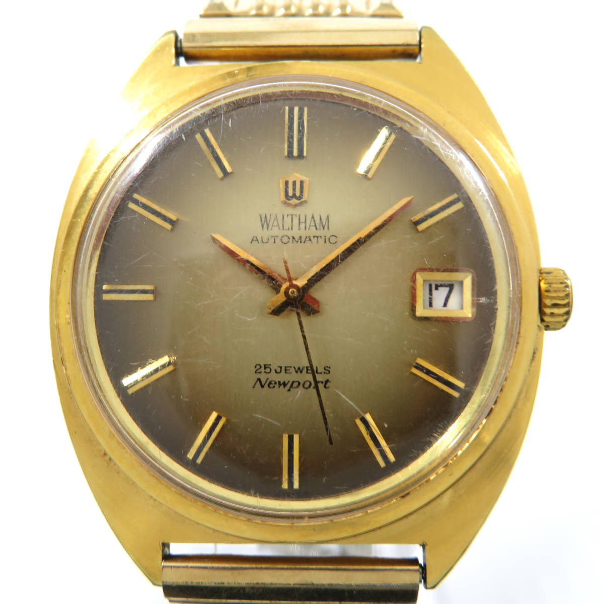 1円□WALTHAM□ウォルサム□Newport□ニューポート□メンズ□腕時計