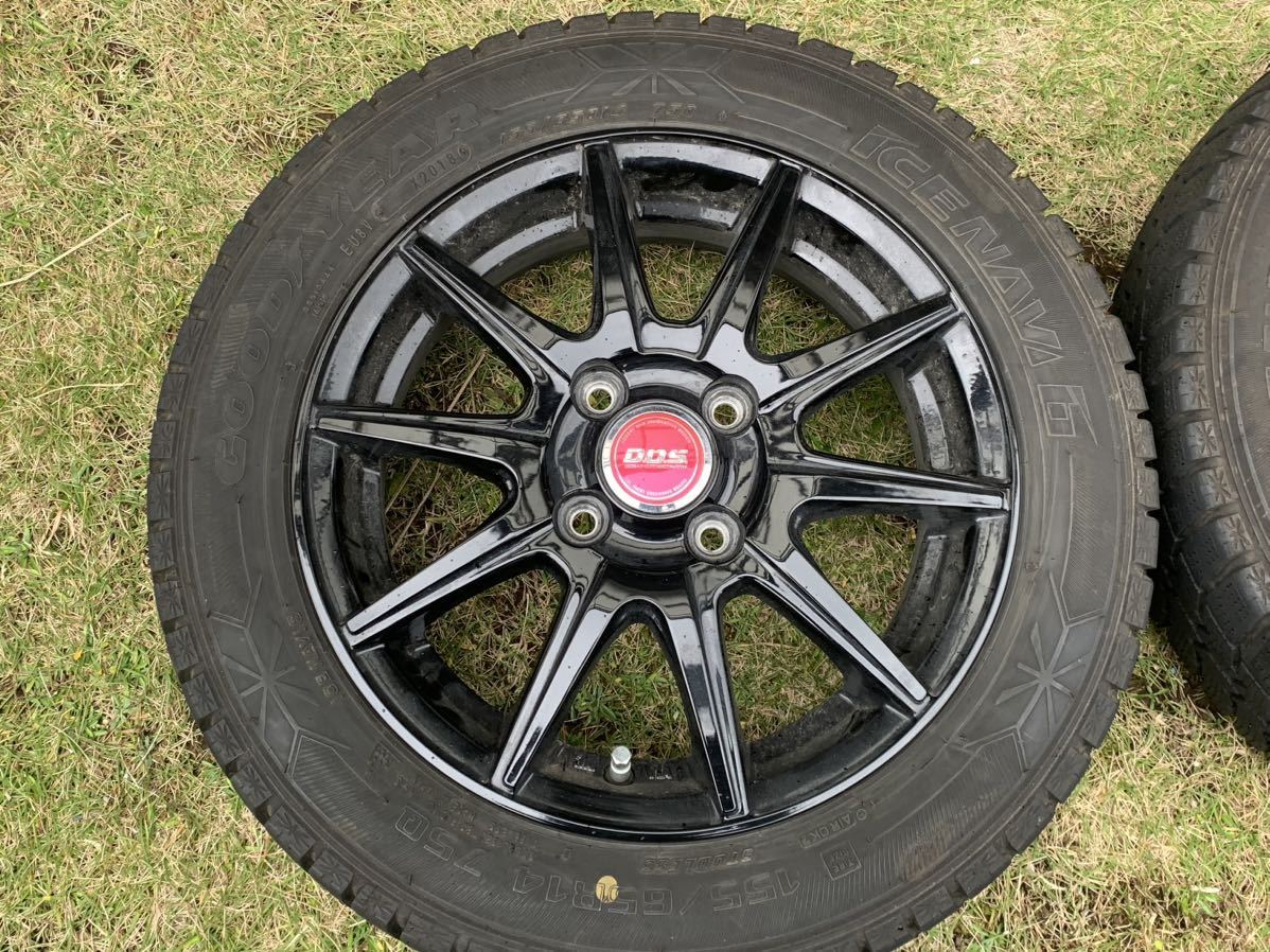 グッドイヤー アイスナビ6 2018年製 14×4.5J 100/4H ET45 155/65R14 アイスナビ6 グッドイヤー 155&frasl;65R14 グッドイヤー冬タイヤ 155&frasl;65r14 通販