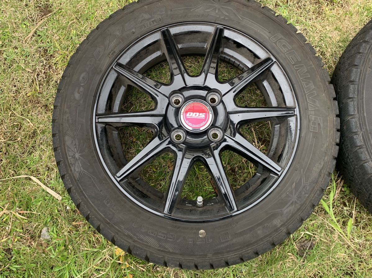 グッドイヤー アイスナビ6 2018年製 14×4.5J 100/4H ET45 155/65R14 アイスナビ6 グッドイヤー 155&frasl;65R14 グッドイヤー冬タイヤ 155&frasl;65r14 通販