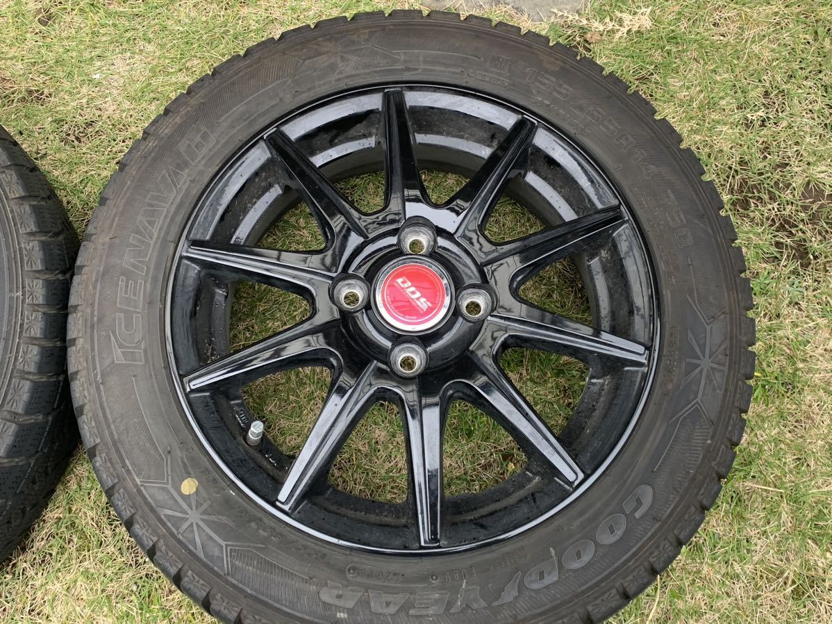 グッドイヤー アイスナビ6 2018年製 14×4.5J 100/4H ET45 155/65R14 アイスナビ6 グッドイヤー 155&frasl;65R14 グッドイヤー冬タイヤ 155&frasl;65r14 通販