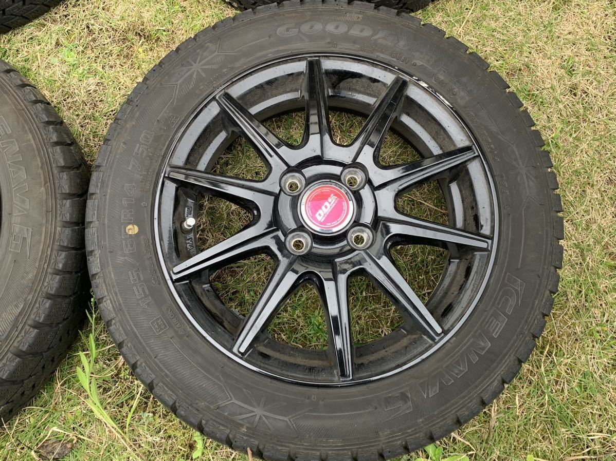 グッドイヤー アイスナビ6 2018年製 14×4.5J 100/4H ET45 155/65R14 アイスナビ6 グッドイヤー 155&frasl;65R14 グッドイヤー冬タイヤ 155&frasl;65r14 通販