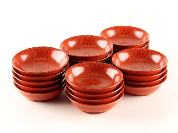 SALE，定番 流 木製漆器 朱塗網目模様木皿二十二客 WF102(漆芸)｜売買されたオークション情報、yahooの商品情報をアーカイブ公開 - オークファン その他