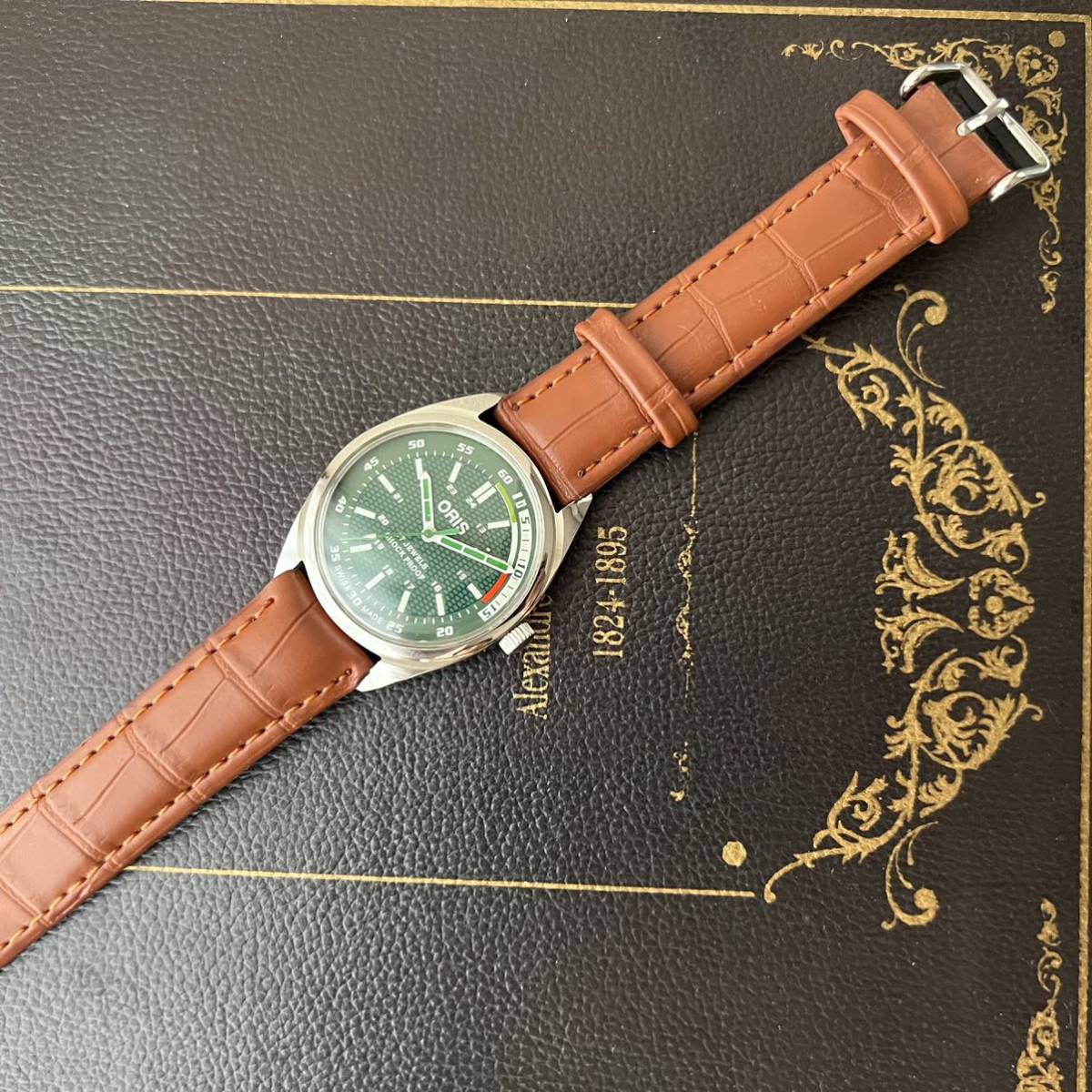 レア 調整済 オリス ORIS 美品 メンズ 機械式 腕時計 手巻き 