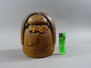 希少 加藤正美作 創作こけし 椿花