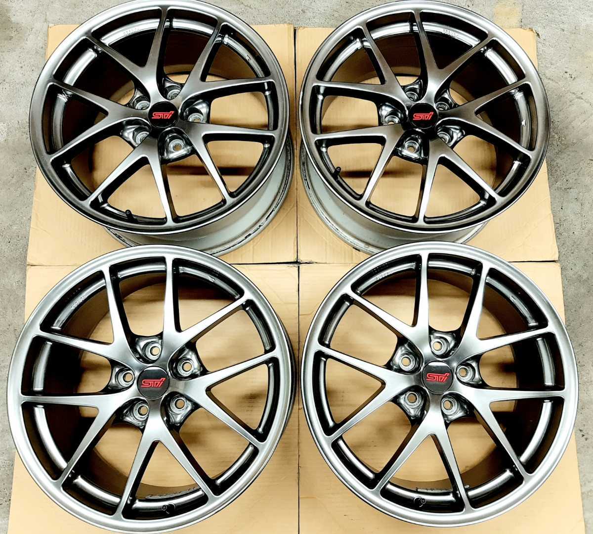 美品】スバル WRX STI 純正 BBS ホイール 4本セット 8.5J PCD114.3 