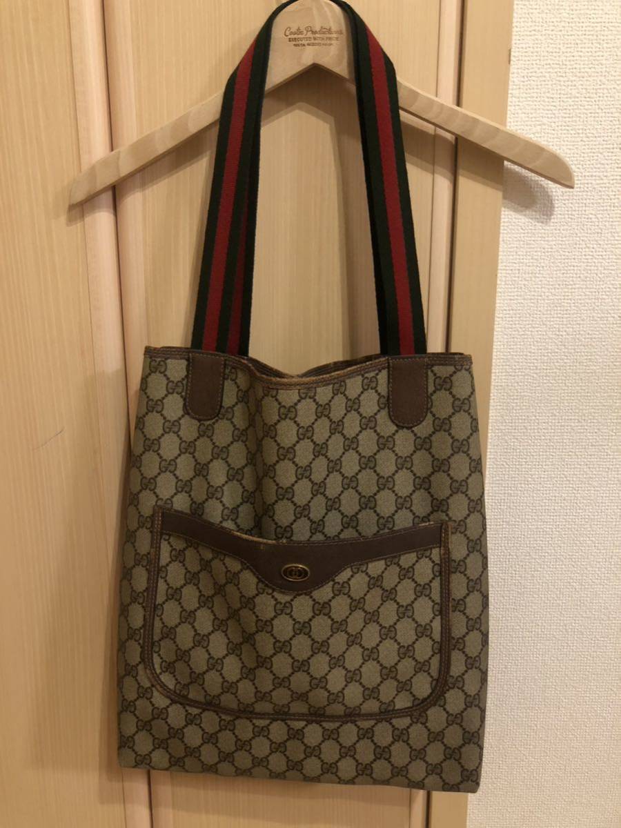 最安値，SALE GUCCI グッチ オールドグッチ トートバッグ シェリーライン GG柄 バッグ ビンテージ(オールドグッチ)｜売買されたオークション情報、yahooの商品情報をアーカイブ公開 - オークファン かばん、バッグ
