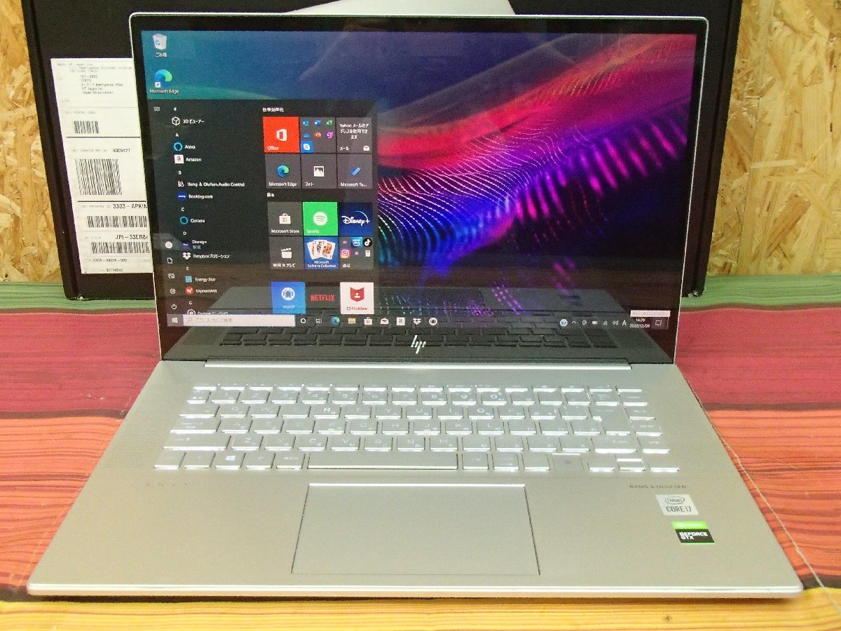 ○ランクS展示美品 HP ENVY 15-ep0084TX Core i7-10750H/メモリ 16GB 