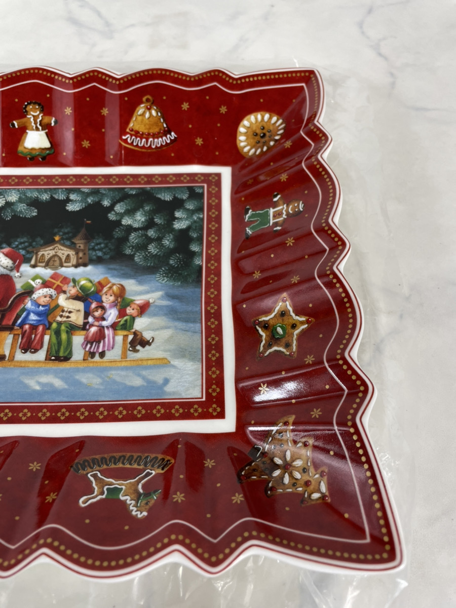 2606-02☆villeroy&boch ビレロイ＆ボッホ クリスマスプレート 四角皿