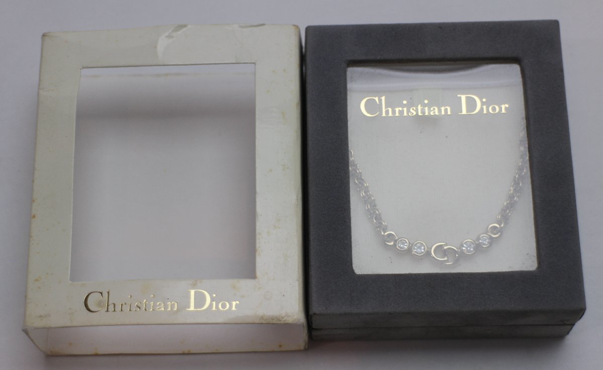 ChristianDior クリスチャンディオール ネックレス チョーカー CDロゴ 